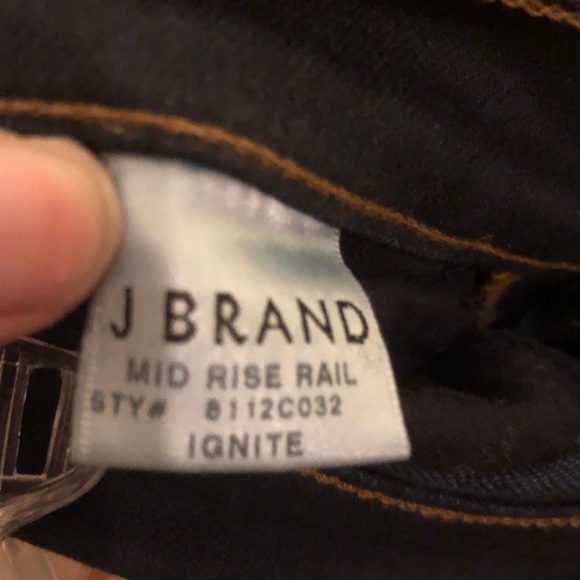 J Brand Mid Rise Rail Denim Jeans - Picture 5 of 7